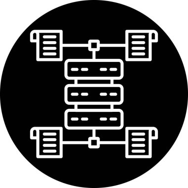 vektör ağ simgesi çizimi