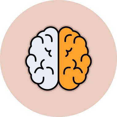 beyin ikonu vektör illüstrasyonu