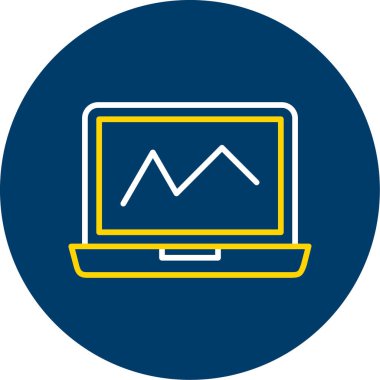 Bilgisayar monitörü. Web simgesi basit illüstrasyon