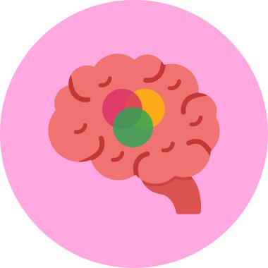 Beyin simgesi, vektör illüstrasyonu