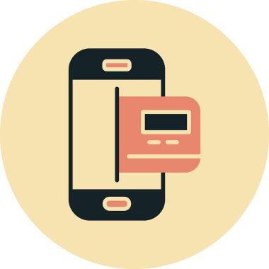 Cep telefonu. Web simgesi basit illüstrasyon