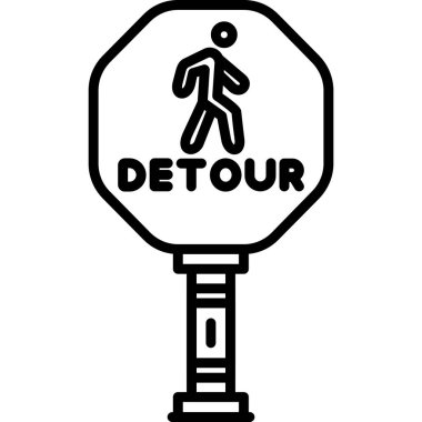 Yol Gezisi simgesi vektör illüstrasyonu