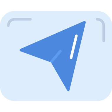 Mavi bir simgenin vektör illüstrasyonu