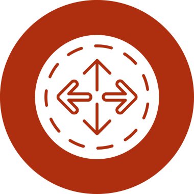 Kırmızı ok simgesinin vektör çizimi