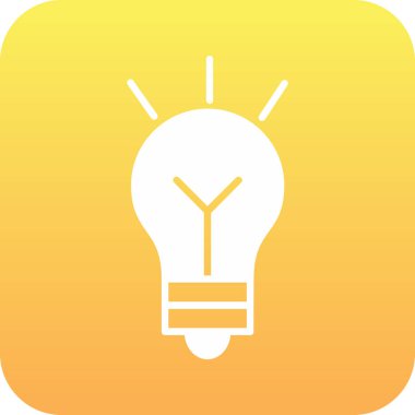 Ampul simgesi arkaplanda izole edildi