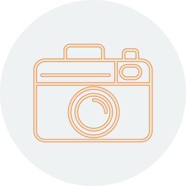 Kamera ince çizgi vektör simgesi