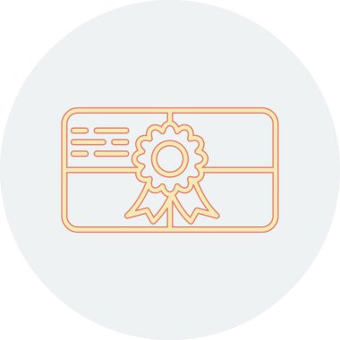 Sertifika ikonu vektör illüstrasyonu