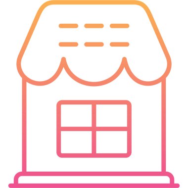 Dükkan. Web simgesi basit illüstrasyon