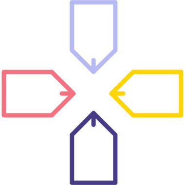 ok simgesi vektör illüstrasyonu