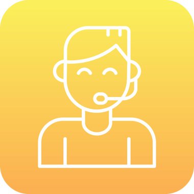 Sarı kurdeleli bir adamın vektör çizimi