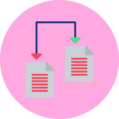 Belge vektör simgesi basit örnek