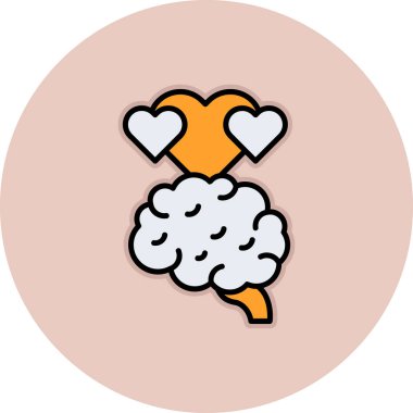 Kalp işareti simgesi olan bir bulut. vektör çizimi tasarımı