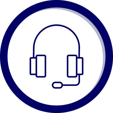 Kulaklık. Web simgesi basit tasarım