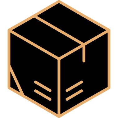 kutu gönderme simgesi - siyah biçimde-