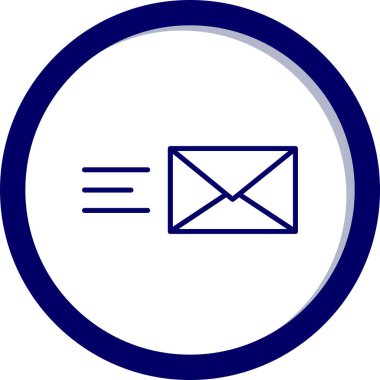 Mesaj var. Web simgesi basit illüstrasyon