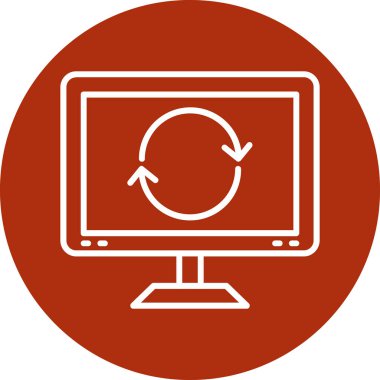 vektör lcd simgesi illüstrasyonu