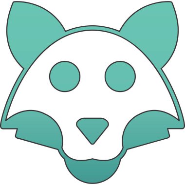 hayvan tilki simgesi vektörü