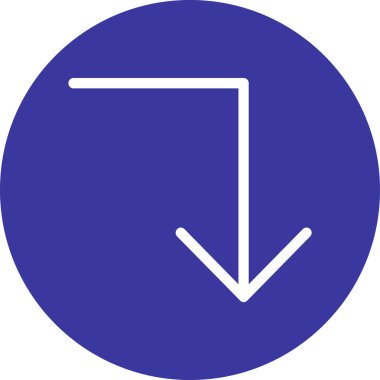 ok aşağı ok simgesi dış hat biçiminde