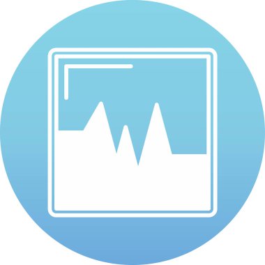 vektör dağ simgesi, basit illüstrasyon