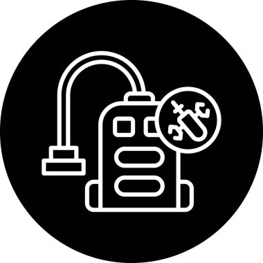 Benzin istasyonu simgesinin vektör illüstrasyonu