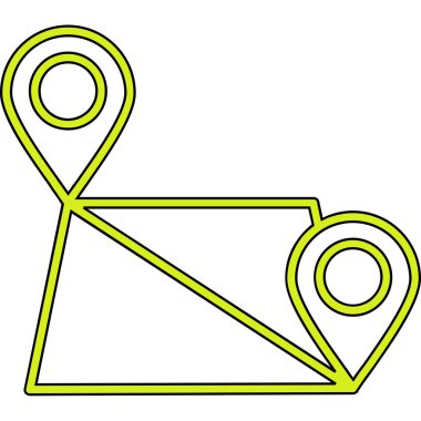 Harita simgesi. vektör illüstrasyonu