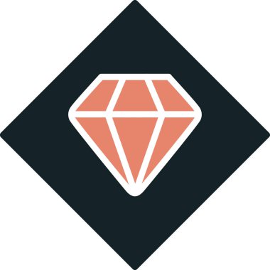 Elmas simgesi vektör illüstrasyonu