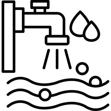 Su dokunun vektör çizim