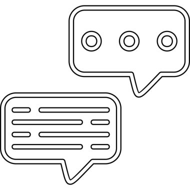 konuşma balonu simgesi, vektör illüstrasyonu