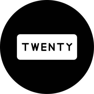 Bir sayı ile modern bir simgenin vektör illüstrasyonu