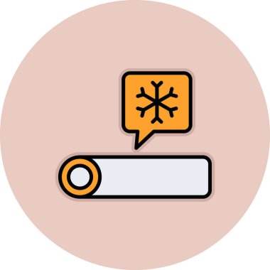 çizgi kar tanesi simgesi beyaz arkaplanda izole edildi. Renkli taslak konsepti. vektör illüstrasyonu