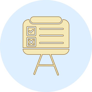 Kontrol listesi simgesi. Basit resimleme