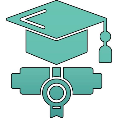 Mezuniyet kap simge vektör