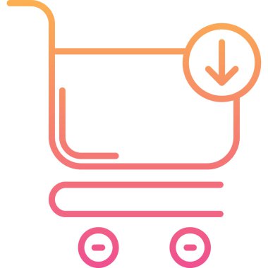 El arabası. Web simgesi basit illüstrasyon