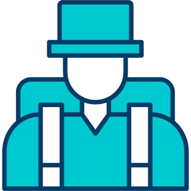 Adamım. Web simgesi basit illüstrasyon