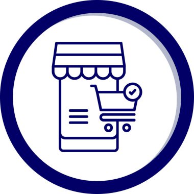 Alışveriş arabasının vektör çizimi