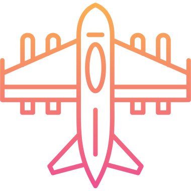 Uçak simgesinin vektör illüstrasyonu