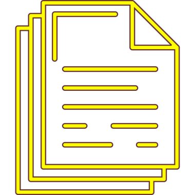 Belge simgesinin vektör illüstrasyonu