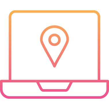 harita konumu ikon vektör illüstrasyonu