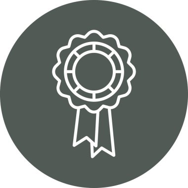 Rozet. Web simgesi vektör illüstrasyonu