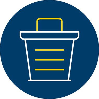 Çöp kutusu. Web simgesi basit illüstrasyon