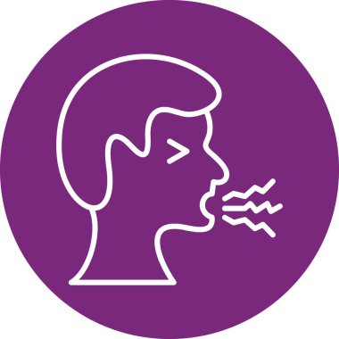 Pipo içen adam. Web simgesi basit illüstrasyon