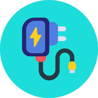 Elektrik prizi. Web simgesi basit illüstrasyon