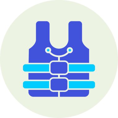 Mavi çantalı bir adamın vektör çizimi