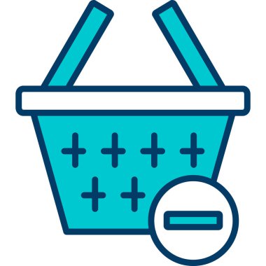 Sepet sepeti çamaşır ikonu - taslak biçiminde