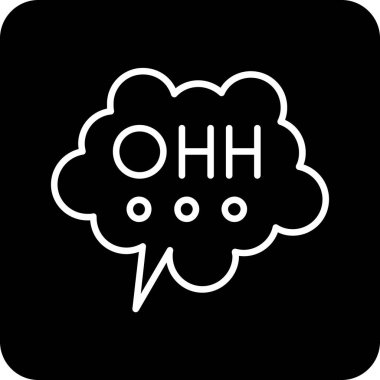 h simgesi ile konuşma balonu, vektör illüstrasyonu