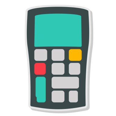 hesap makinesi web simgesi, vektör illüstrasyonu