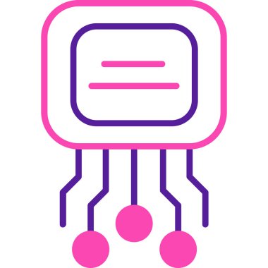 İşlemci. Web simgesi basit illüstrasyon