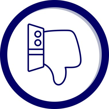 Hoşlanmıyorum. Web simgesi basit illüstrasyon