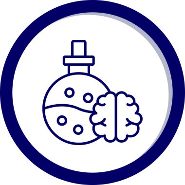 beyin ikonu vektör illüstrasyonu