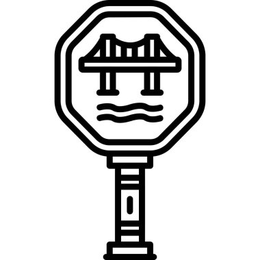 Sokak yemeği ikonu ana hatları vektörü. yemek menüsü